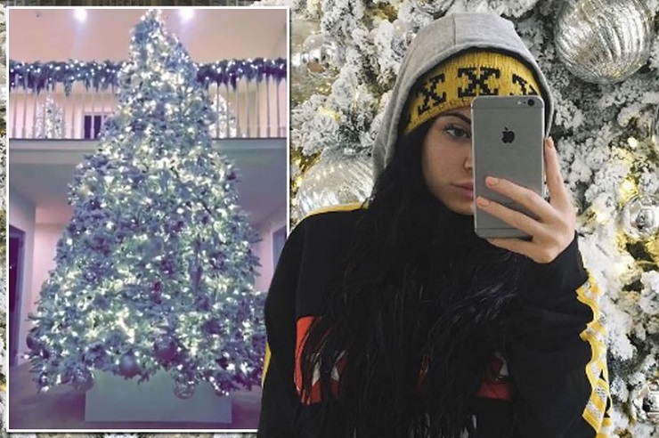 Kylie Jenner gets seriously festive as she shows off her GIANT Christmas tree