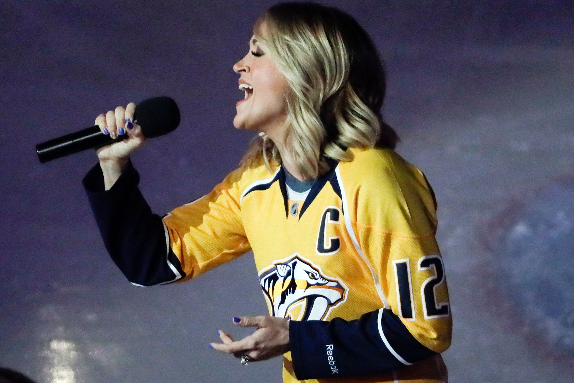 Carrie Underwood SURPRISES Husband with NHL Playoff National Anthem Performance!