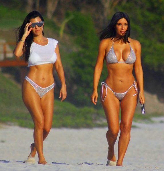 Kim Kardashian Competing with Kourtney for a Perfect Figure