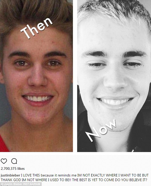 Justin Bieber posts old mugshot to Instagram