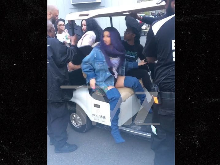 Cardi B’s Golf Cart almost Flips over in SCARY Video